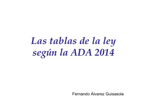 LAS TABLAS DE LA LEY ADA 2014